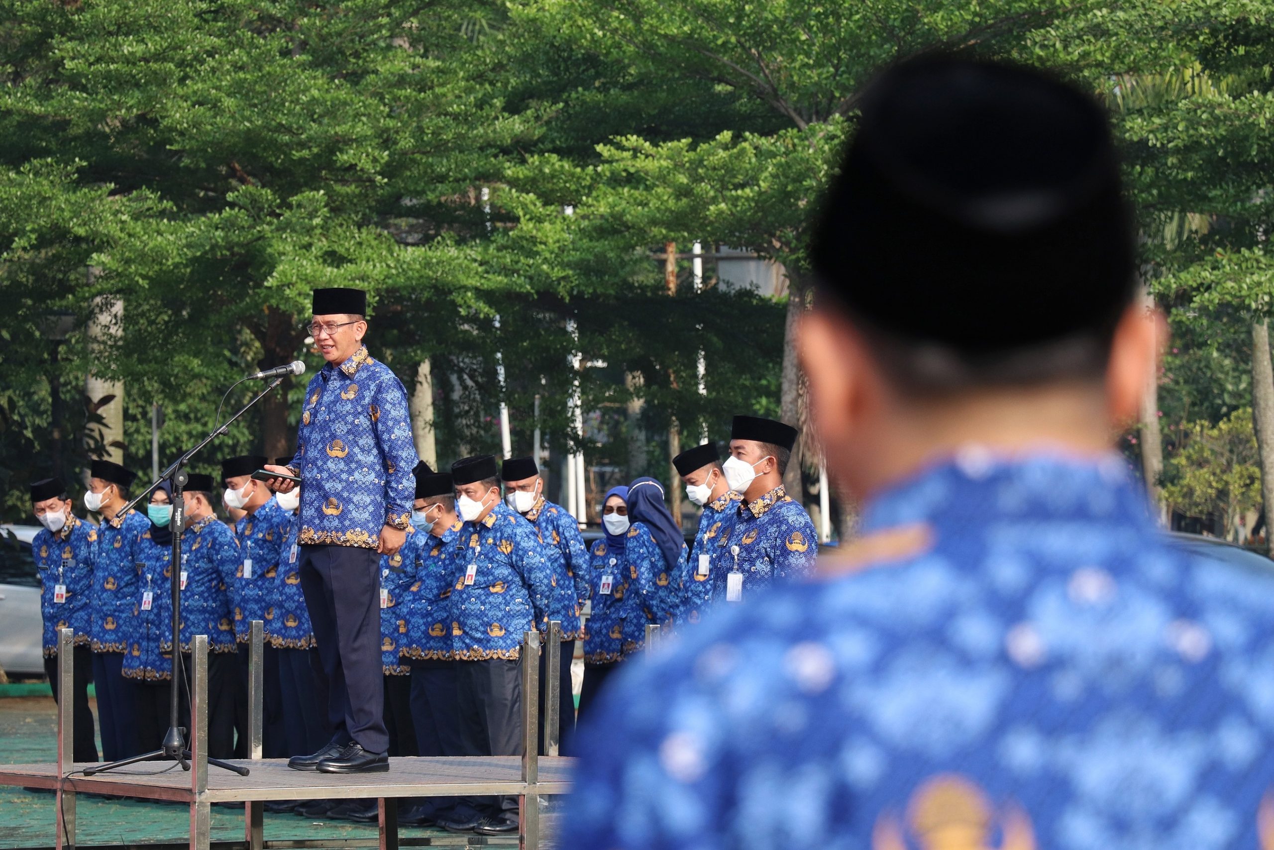 Pj Bupati Bekasi, Dani Ramdan Pimpin Apel KORPRI